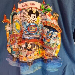 HANES DISNEY CALIFORNIA ADVENTURE WOMEN'S LIGHT BLUE TEE size large